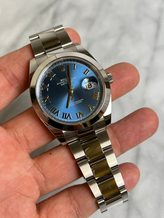 2025 126300 Oyster Blue Roman New Complete