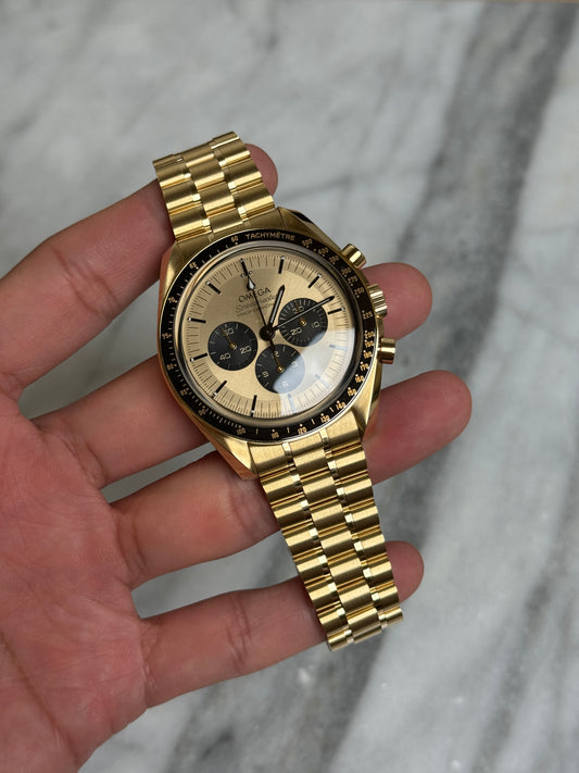 2025 310.60.42.50.99.002 YG Champ Speedmaster on Bracelet New Complete