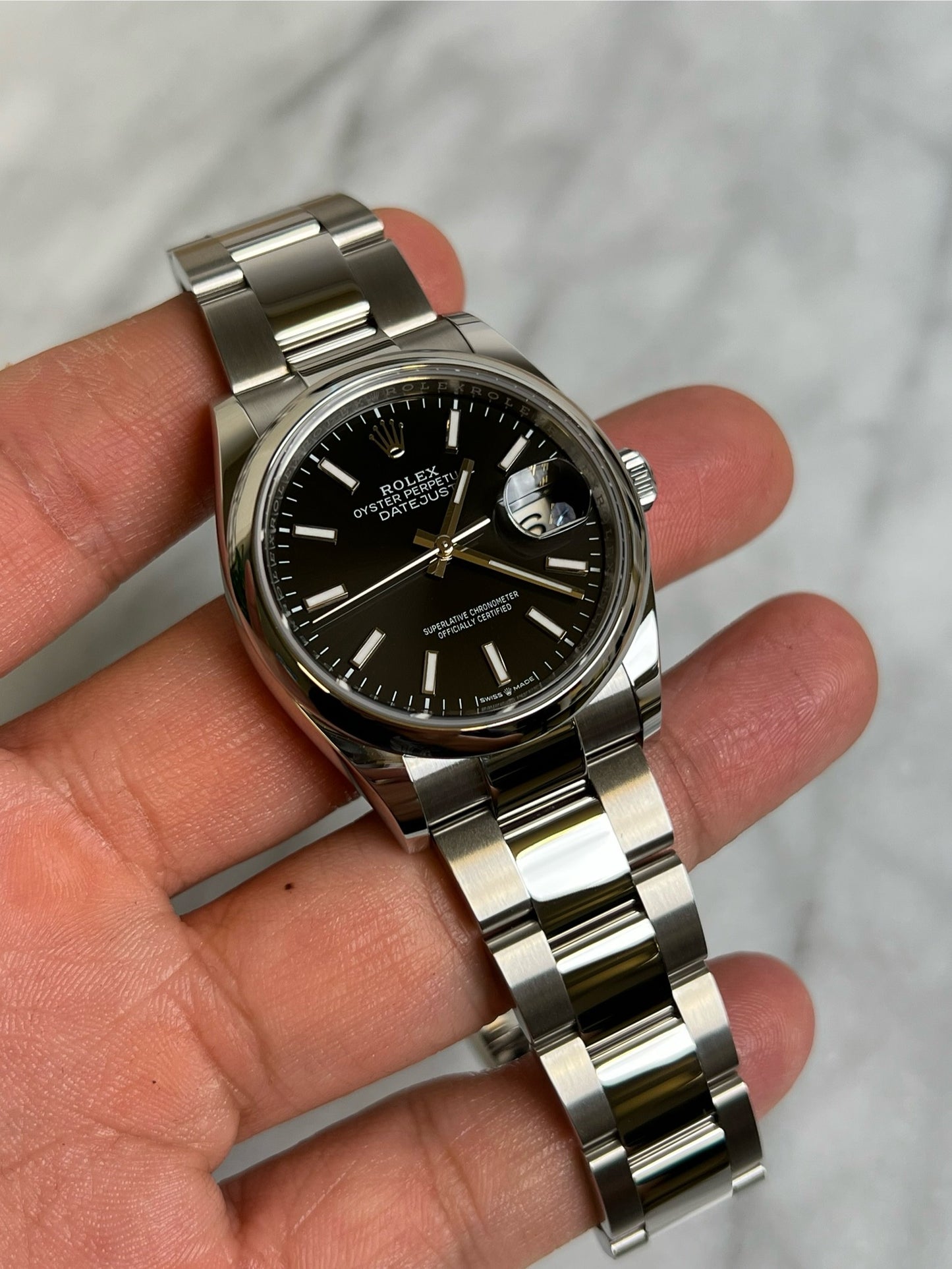 2025 126200 Oyster Black Index DJ36 New Complete