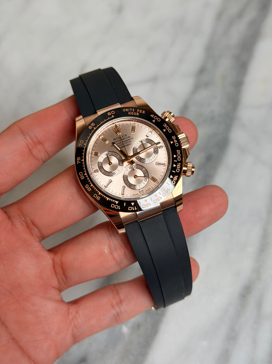 2022 116515A Sundust Baguette, EF Straps Preowned Good Complete