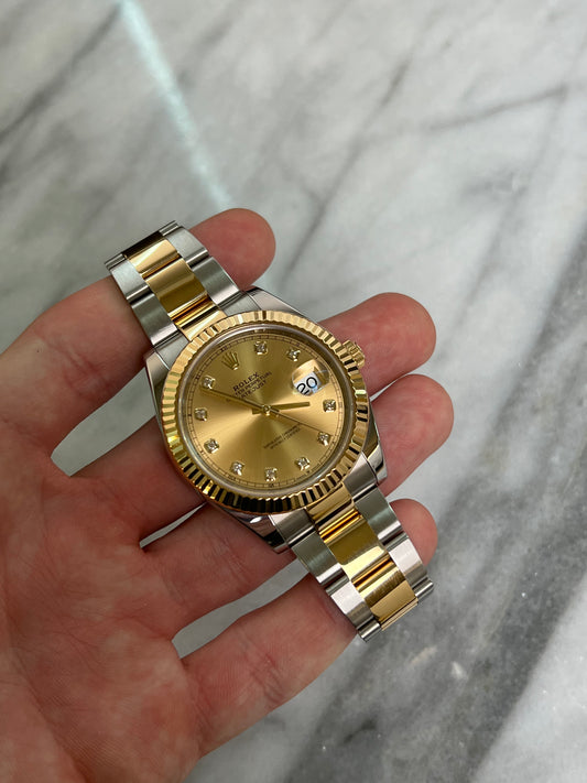 2020 126333G Oyster Champ Diamond Preowned Complete