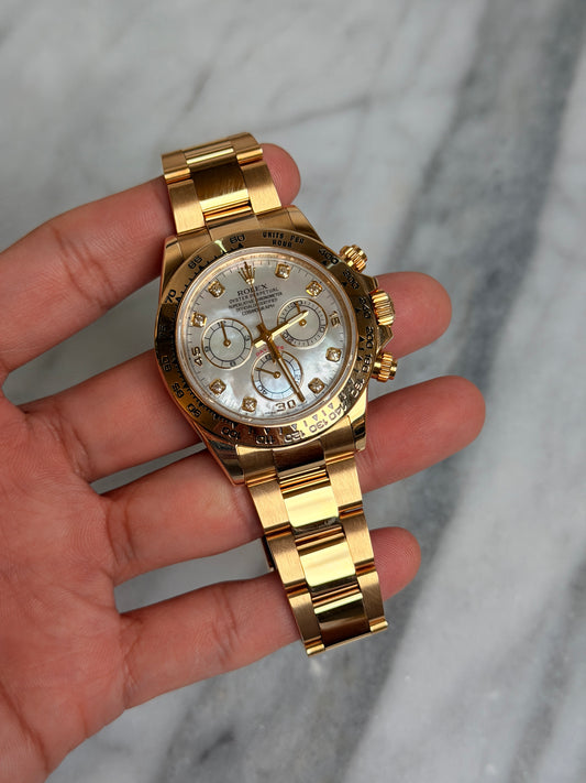 2021 116508NG MOP Diamond Preowned Complete