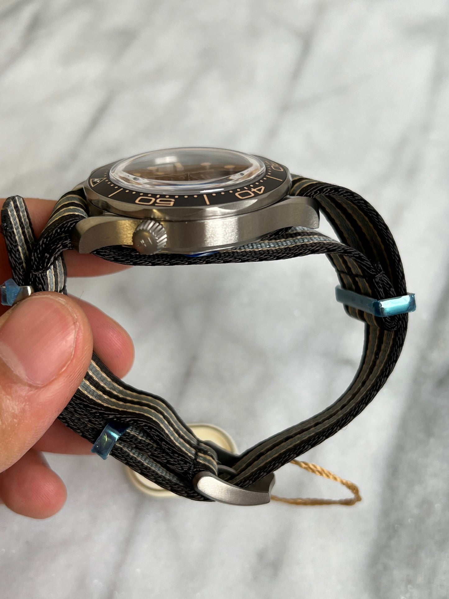 2025 21092422001001 Seamaster Diver 300M James Bond 007 Titanium on NATO strap New Complete