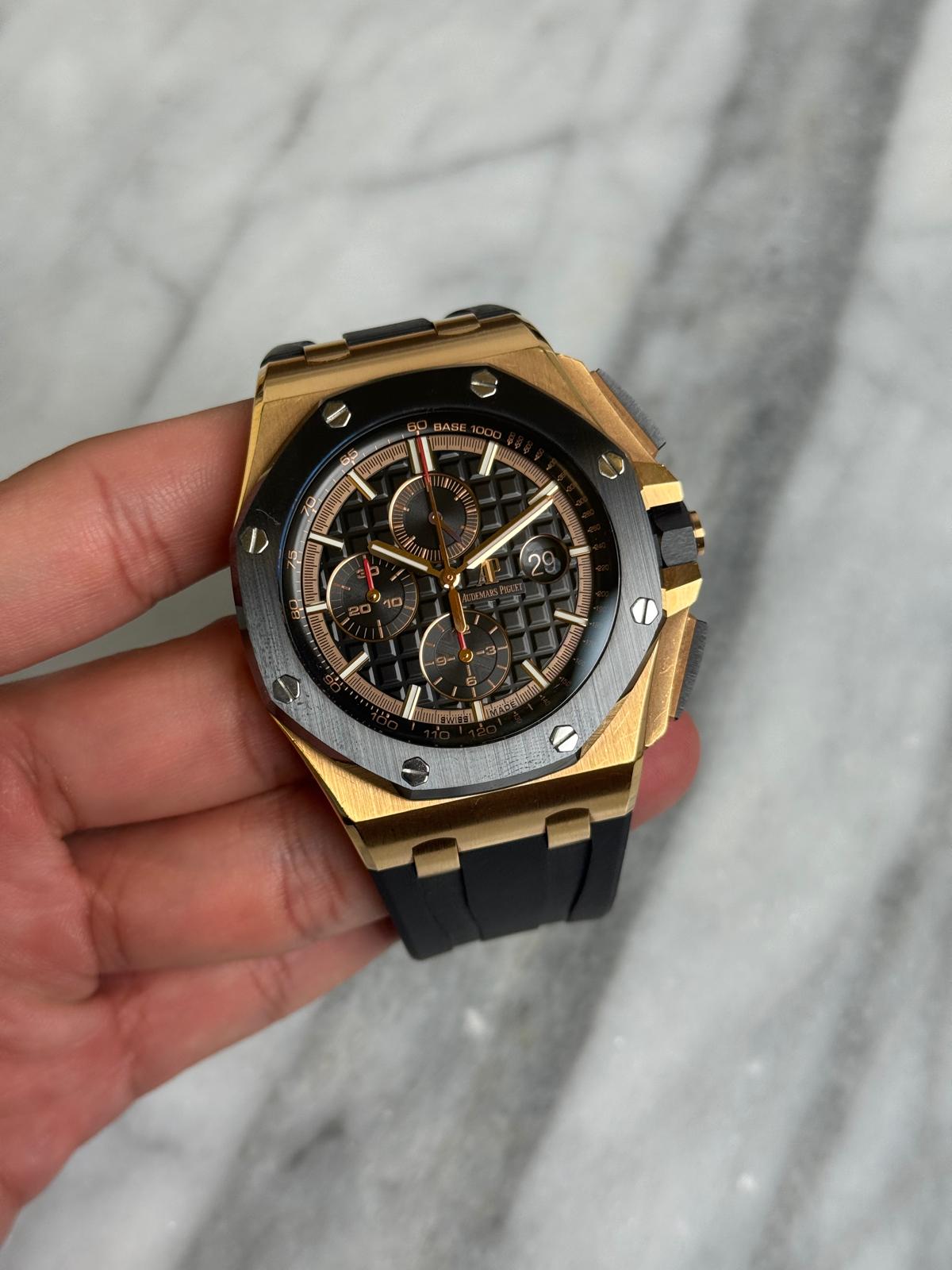 2018 26401RO New Dial Preowned, Crystal Scratch at 12 Complete (Card Style Warranty)