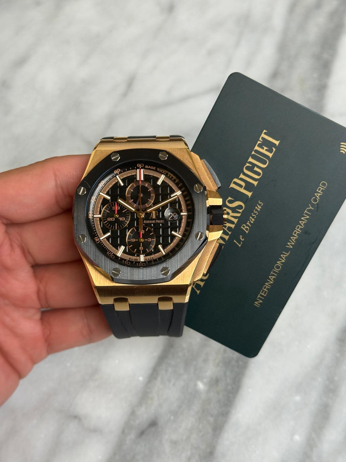 2018 26401RO New Dial Preowned, Crystal Scratch at 12 Complete (Card Style Warranty)