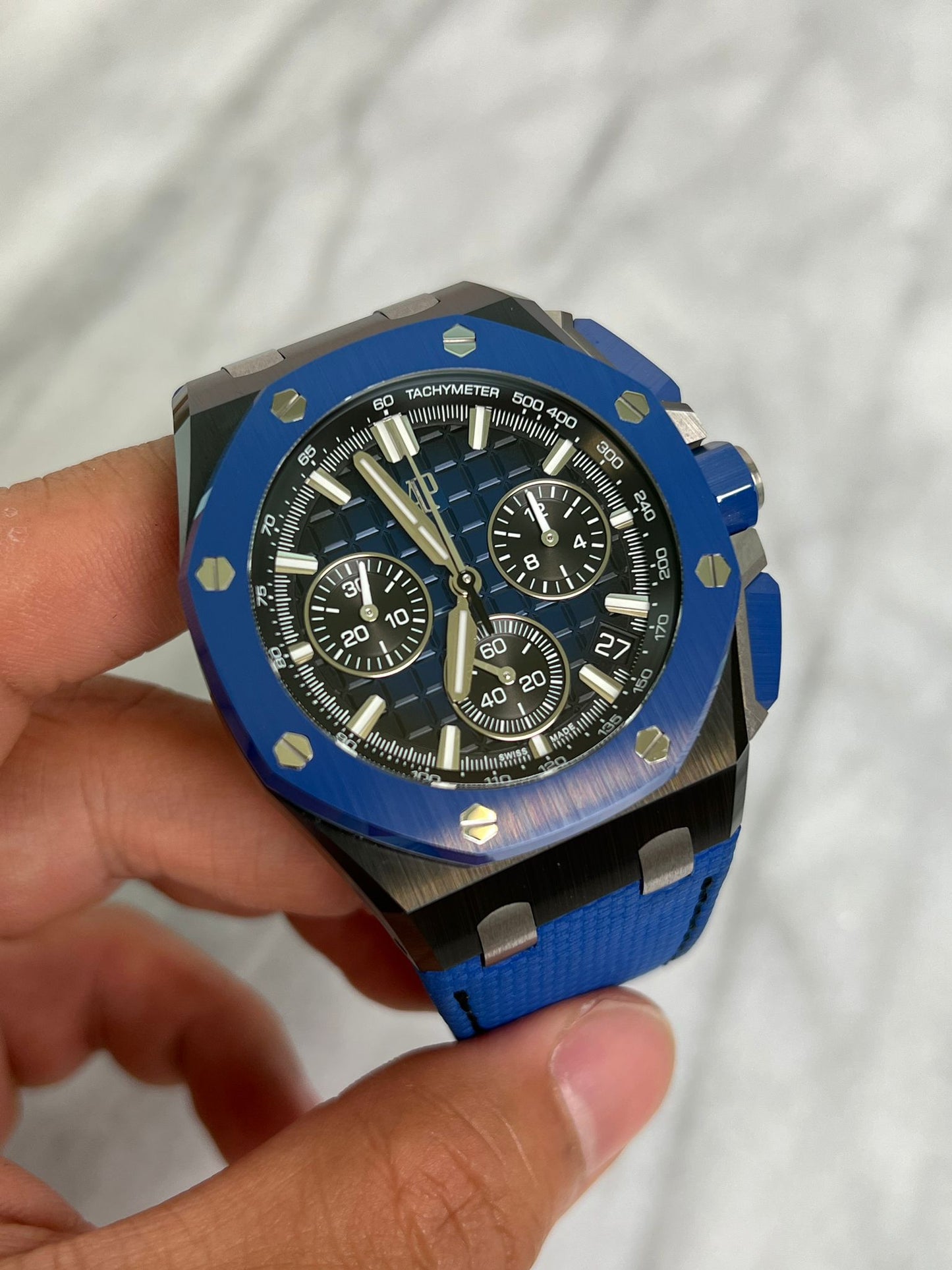 26420CE.OO.A043VE.01 Blue Ceramic Offshore 43 Like New Complete