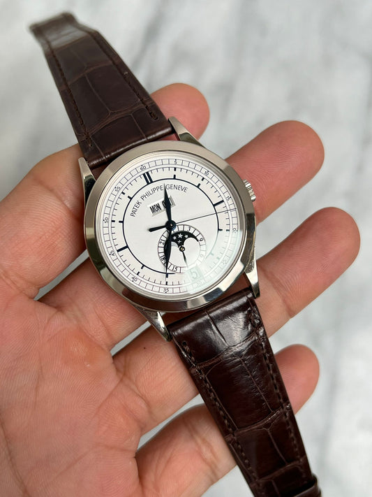 N/A 5396G-001 White Annual Calendar Preowned Watch Only
