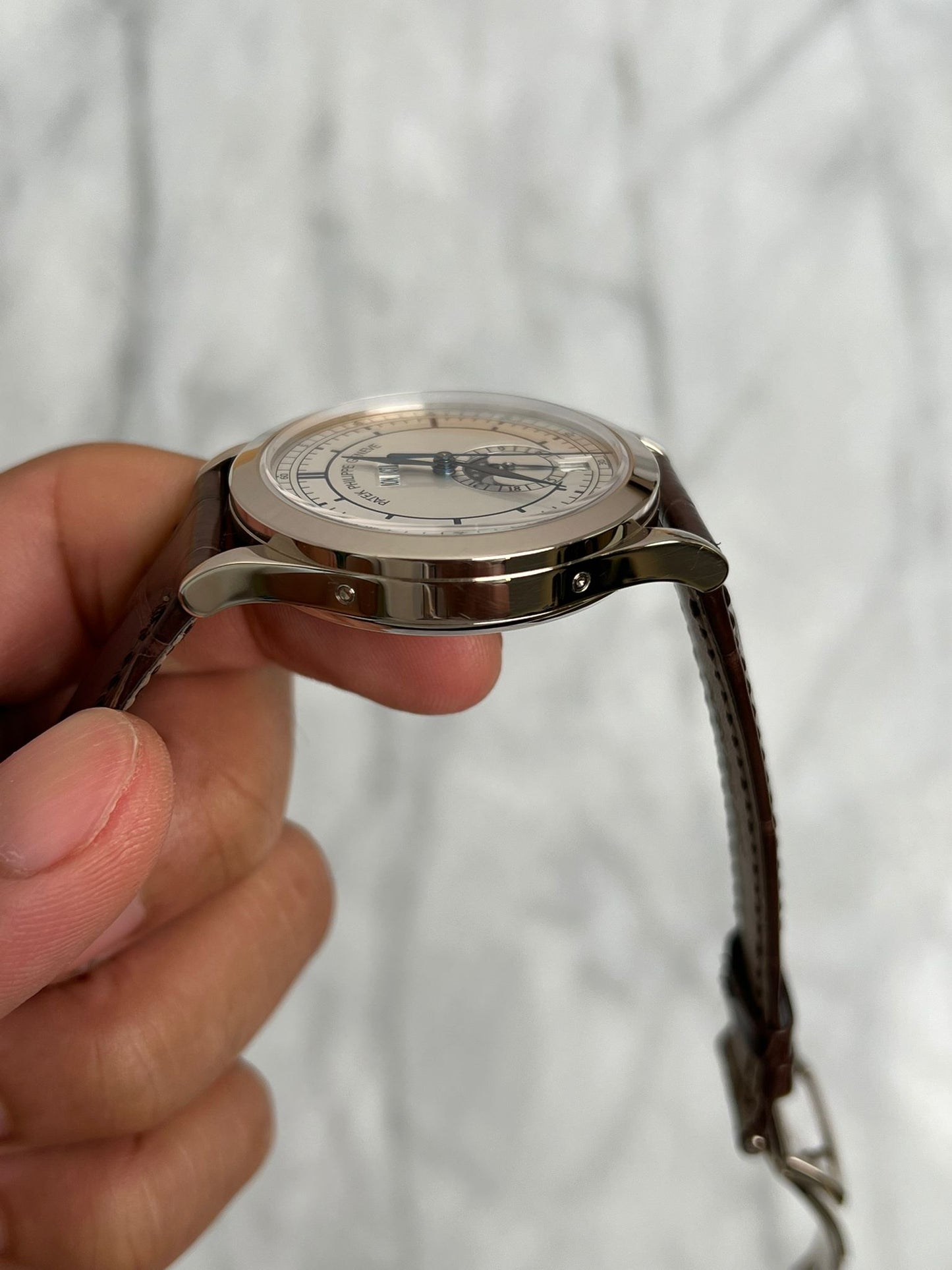 N/A 5396G-001 White Annual Calendar Preowned Watch Only