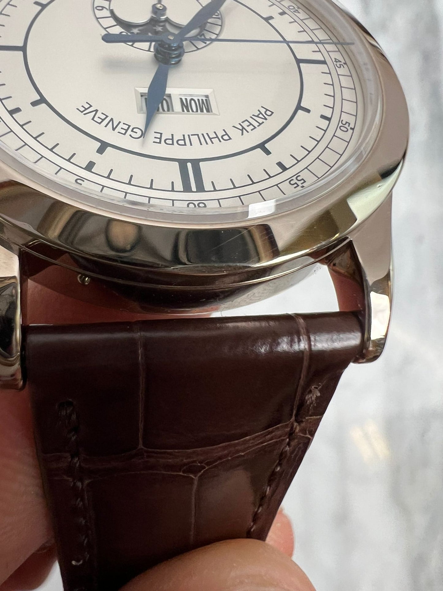 N/A 5396G-001 White Annual Calendar Preowned Watch Only