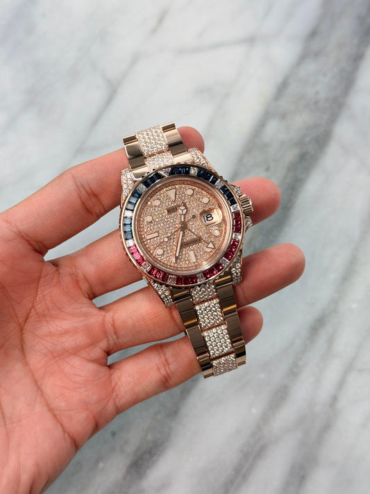 2021 126755SARU Pave Dial with Pave Bracelet Preowned Good Complete