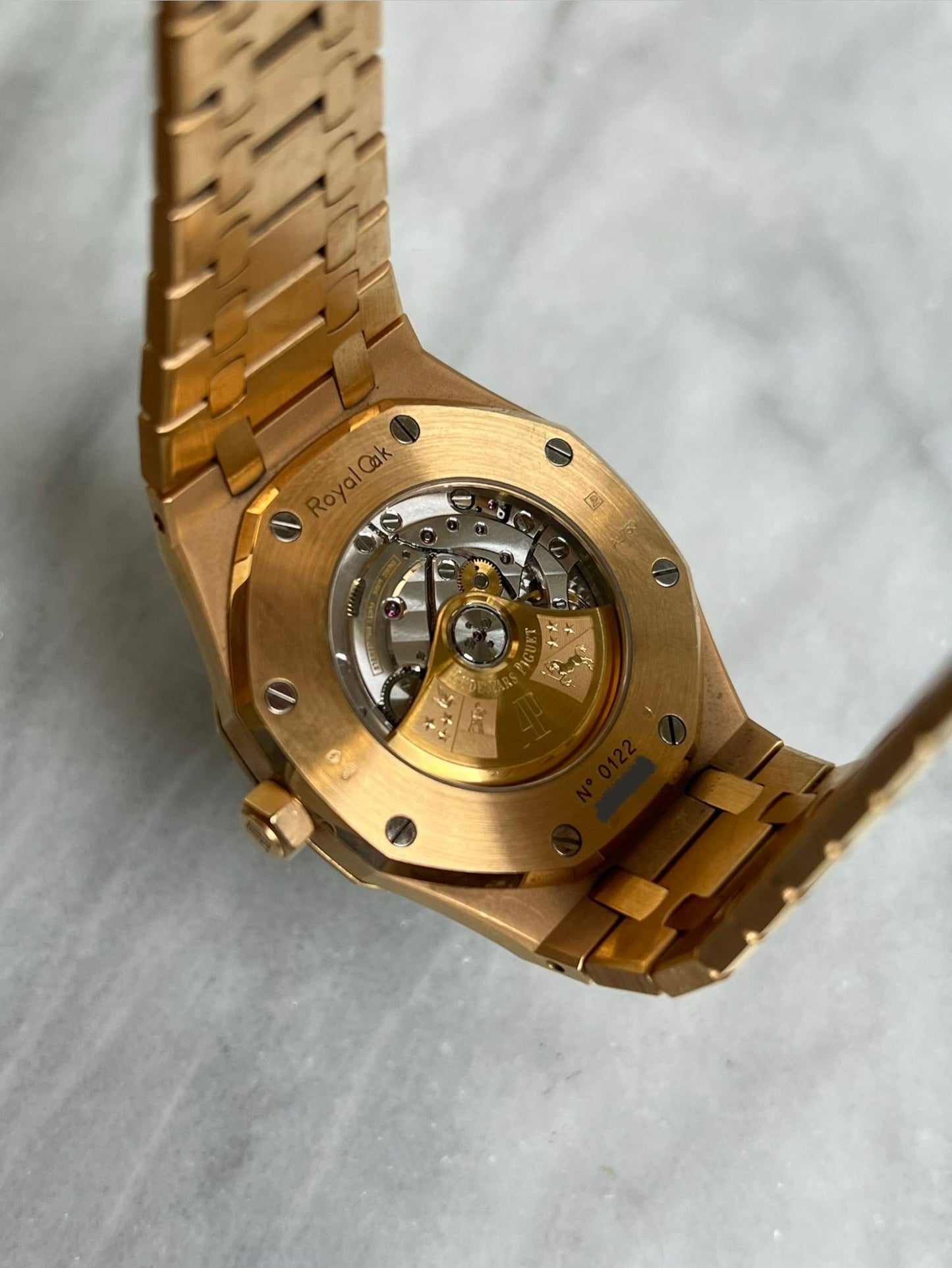 AP 2018 15400OR.OO.1200OR.01 Blue on Bracelet, Swapped Dial by AP Preowned Watch/Warranty 14136