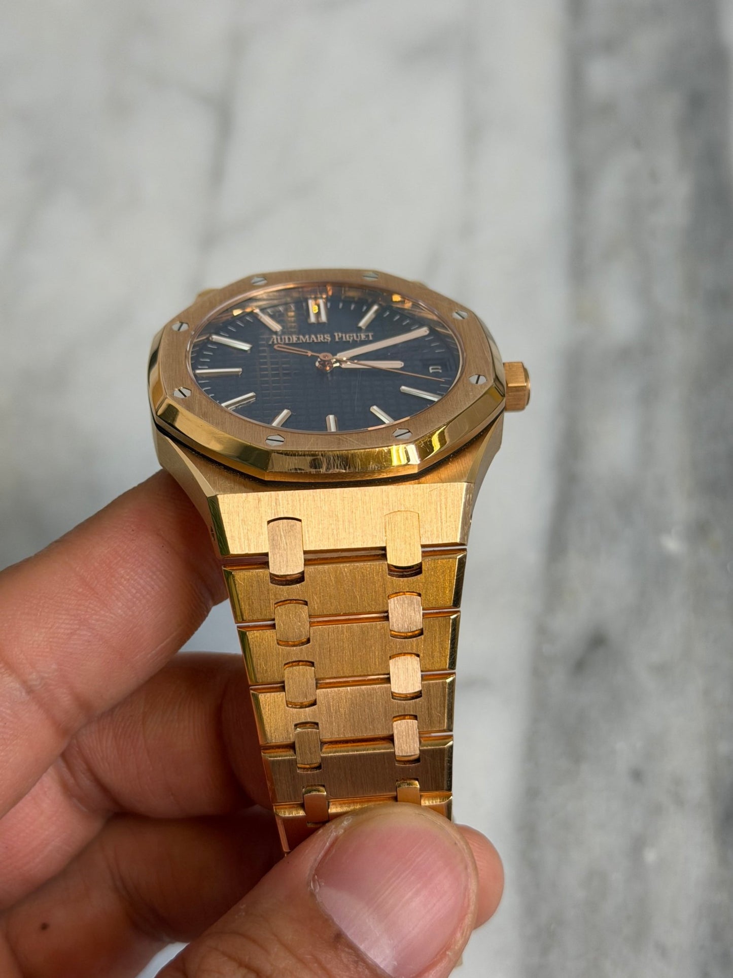 AP 2022 15510OR Blue on Bracelet, 50th Preowned Complete 14603