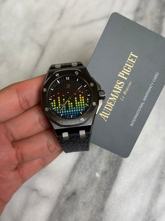 AP 2023 77600CE.OO.A002CA.01 37mm Music Edition, Limited to 250 Like New Complete, 3 Extra Straps 10158