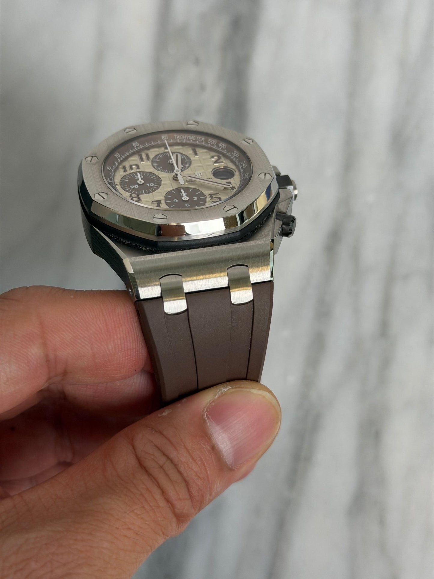 AP N/A 26470ST Safari Preowned and Polished Watch/Box/Photocopy of Warranty Only 14375