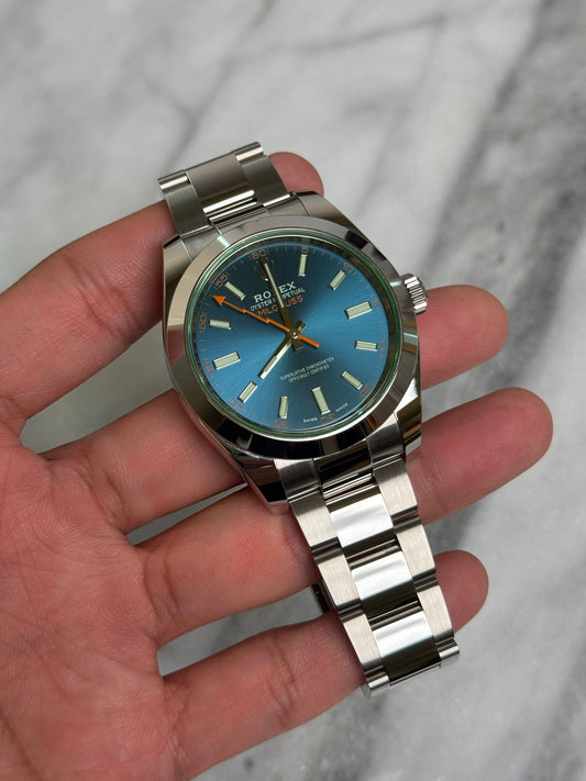 2021 116400GV Blue Milgauss Like New Complete