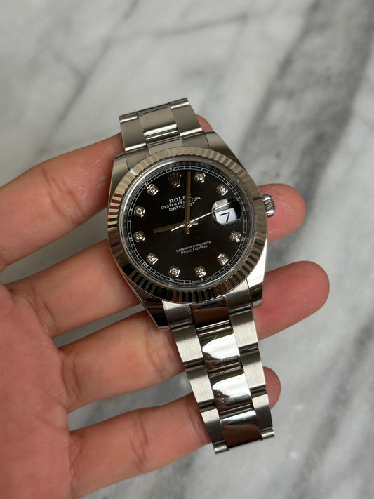 2024 126334G Oyster Black Diamond Preowned Complete