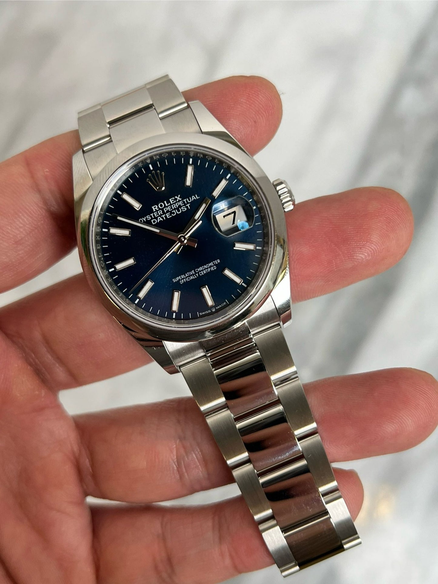 2025 126200 Oyster Blue Index DJ36 New Complete