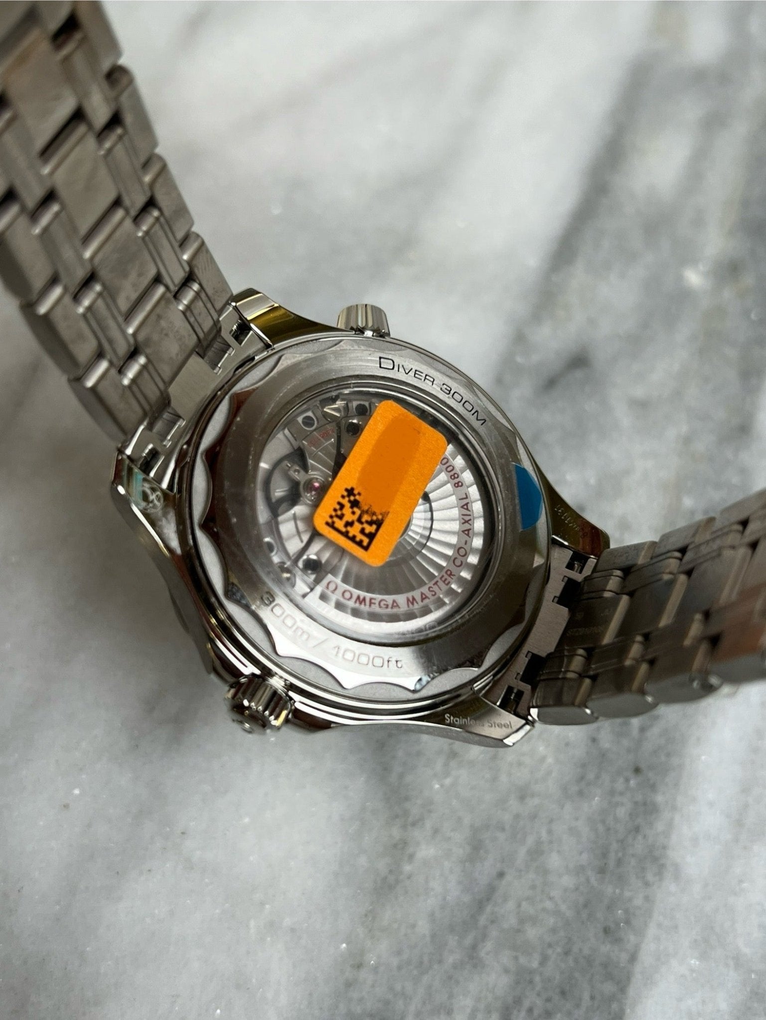 Omega 2025 21030422006001 Seamaster Diver 300M Grey Dial on Steel Bracelet New Complete 12483