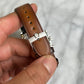 Omega 2025 33212415101001 Speedmaster SS Chronograph Black Dial on Brown Leather Strap New Complete 12487