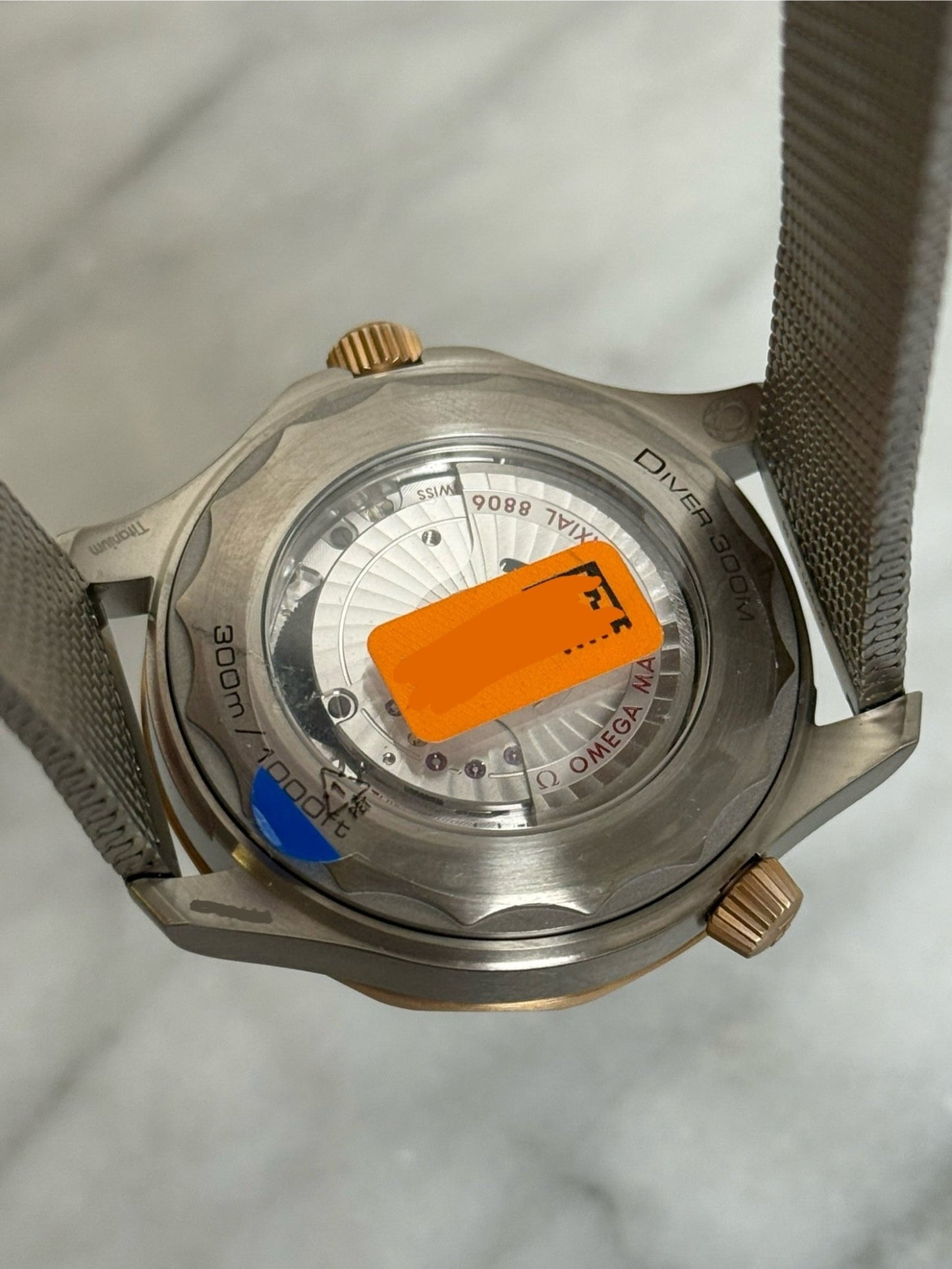 Omega 2026 21090422010001 Seamaster Bronze Gold on Titanium Strap New Complete 14534