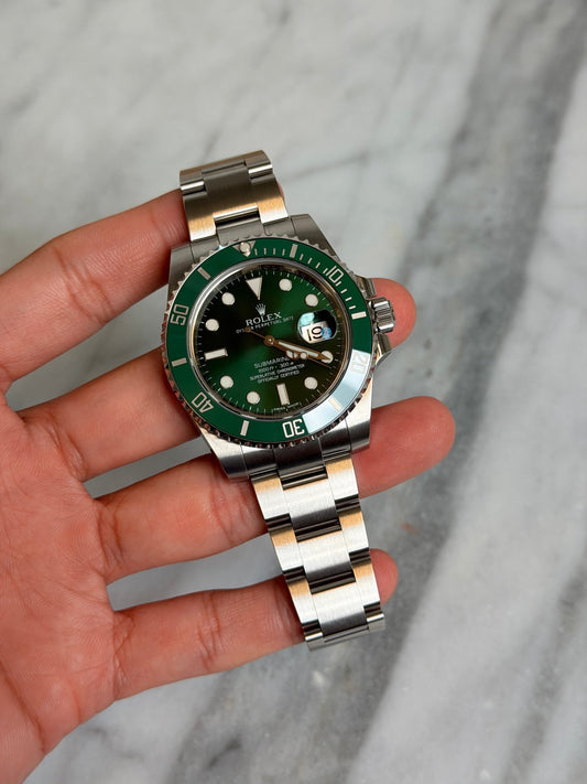 Rolex 2013 116610LV Hulk Preowned and Polished Complete 14753