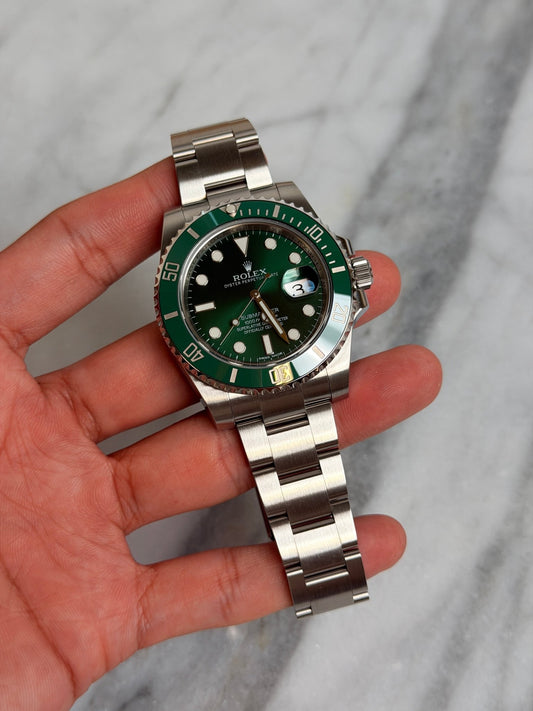 Rolex 2014 116610LV Hulk Preowned and Polished Complete 14619