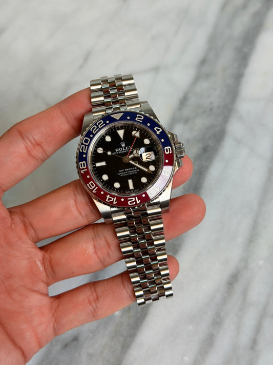 Rolex 2018 126710BLRO Jubilee Pepsi Preowned and Polished Complete 14569