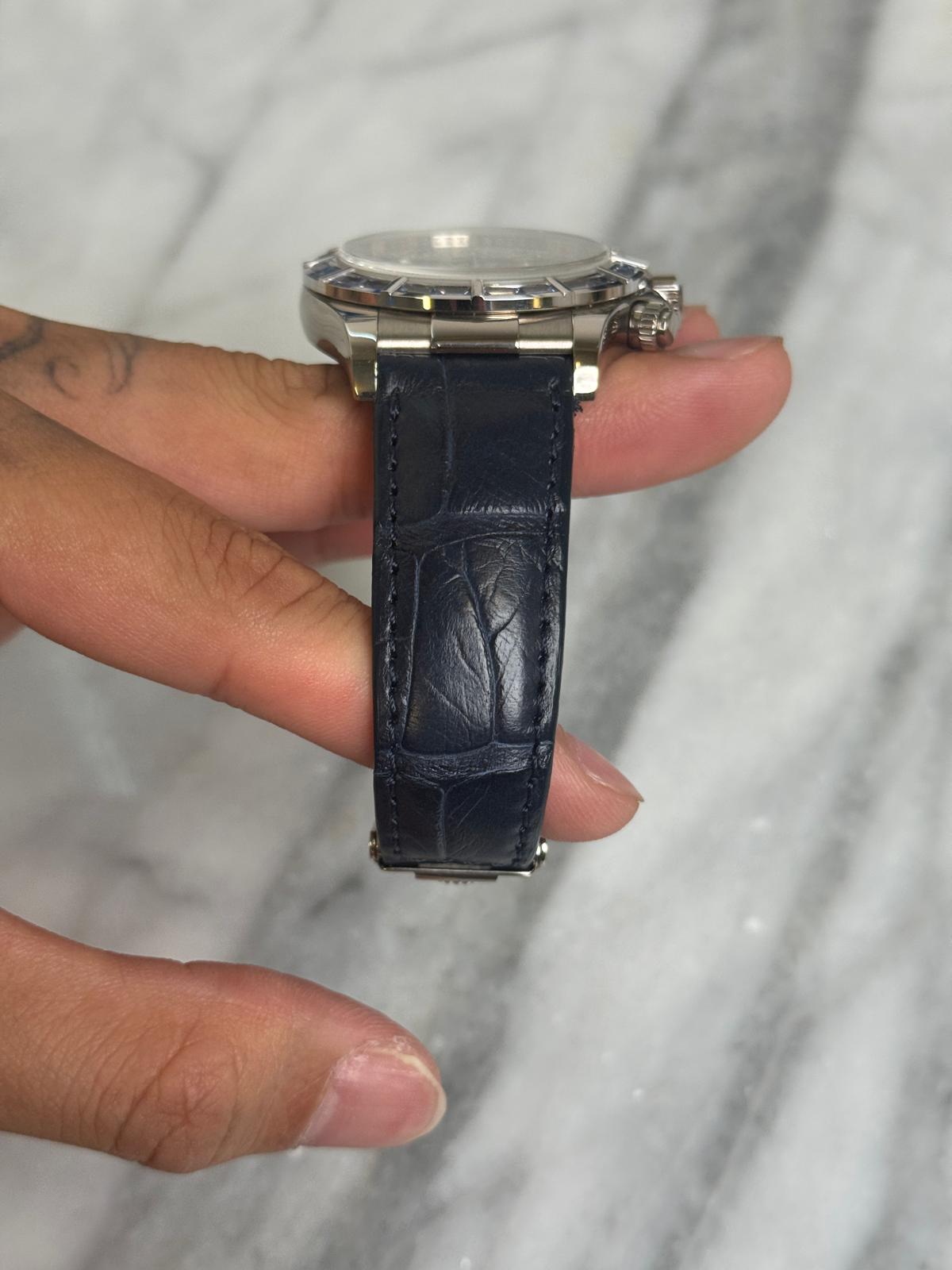 Rolex 2019 116589SACI Roman Pave Sapphire Bezel Preowned and Polished Complete 10957