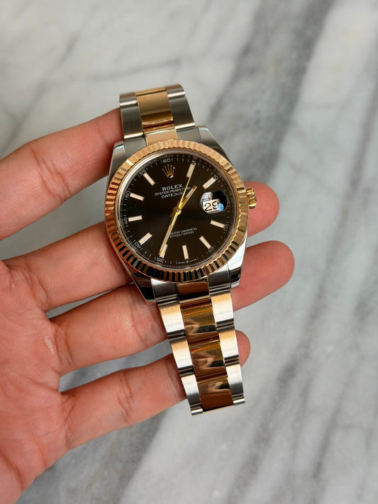 Rolex 2020 126333 Oyster Black Index Preowned NFC Complete 14460