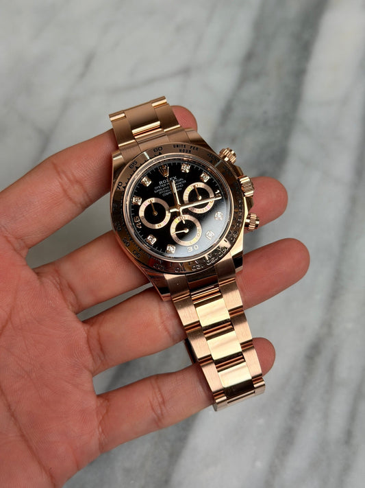 Rolex 2021 116505G Black Diamond Preowned Complete 13324