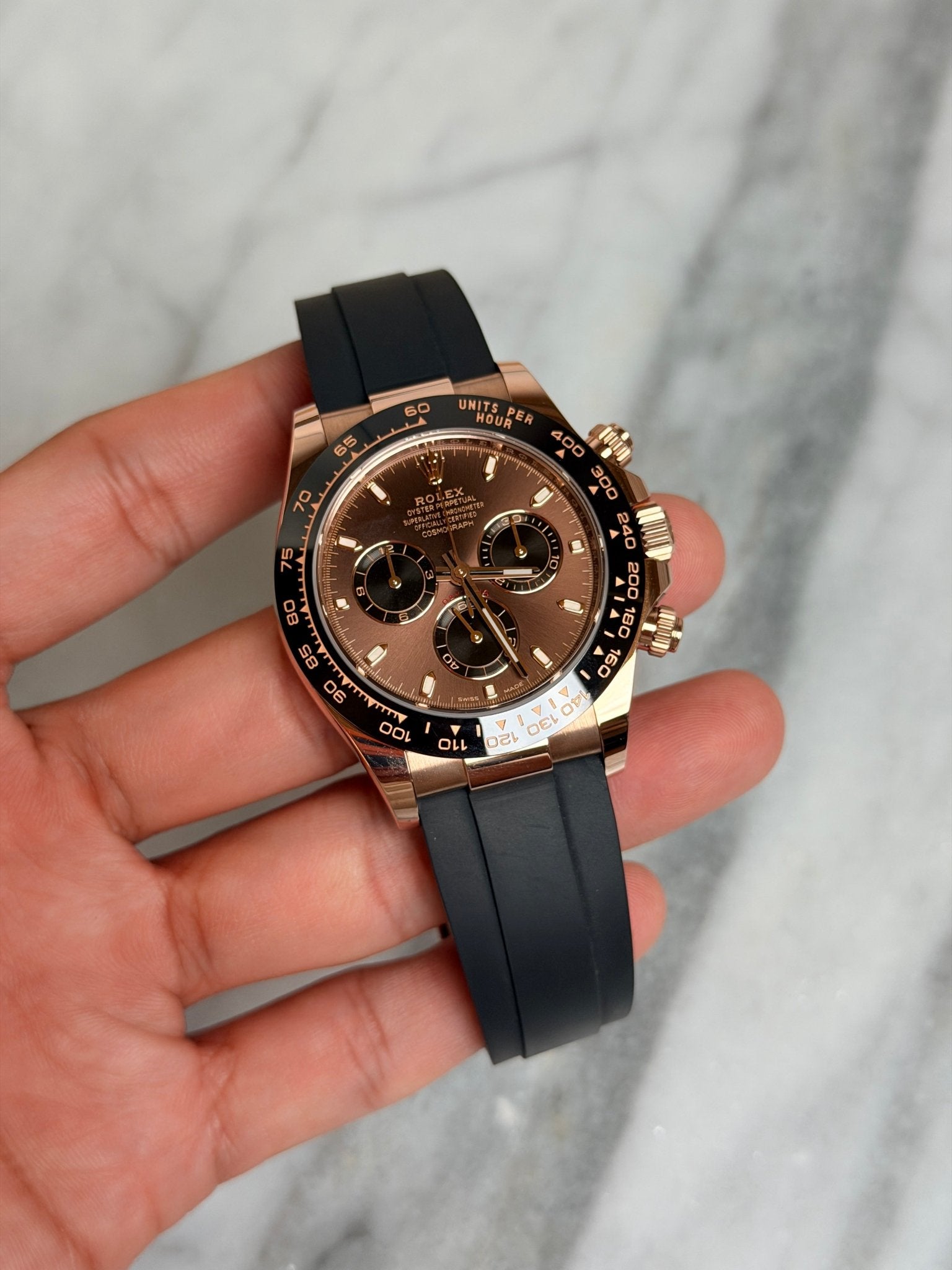 Rolex 2021 116515LN Choco, E/EG Straps Preowned and Polished Complete 13827