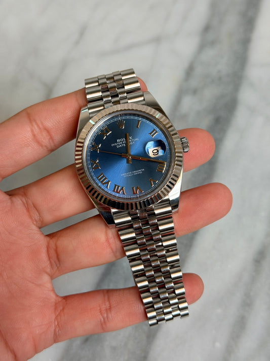 Rolex 2021 126334 Jubilee Blue Roman Preowned Complete 14756