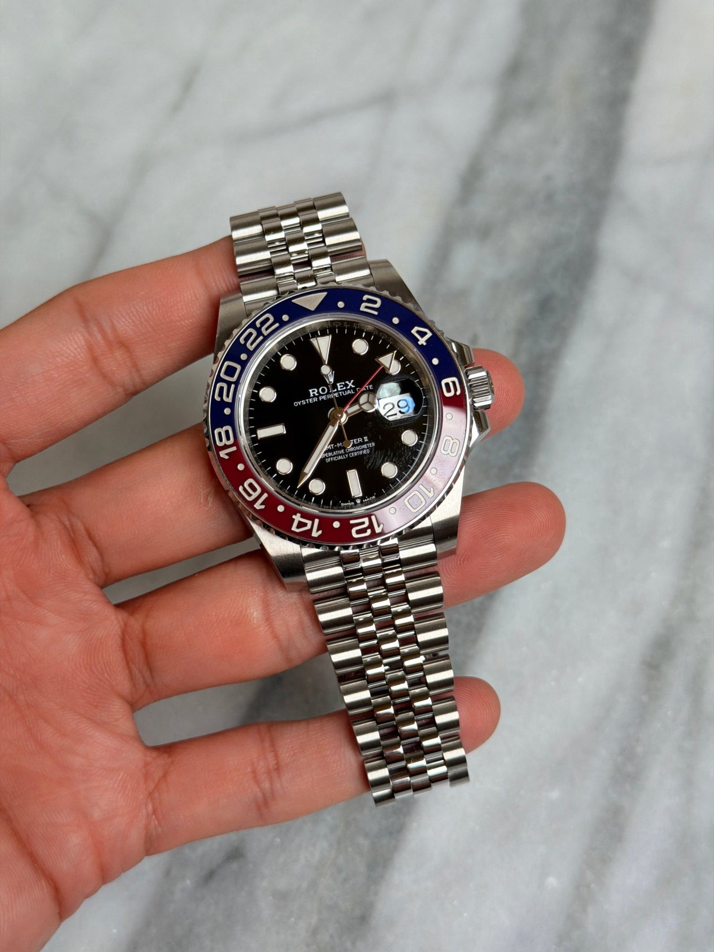 Rolex 2021 126710BLRO Jubilee Pepsi Preowned Complete 14164