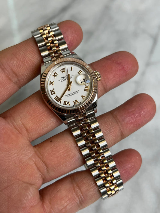 Rolex 2021 279171 Jubilee White Roman DJ28 Preowned and Polished Complete 13650