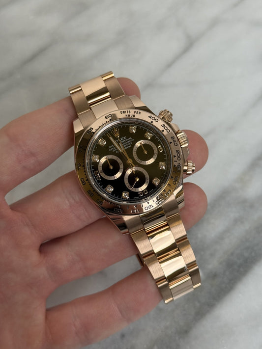 Rolex 2022 116505G Black Diamond Preowned Complete 13676