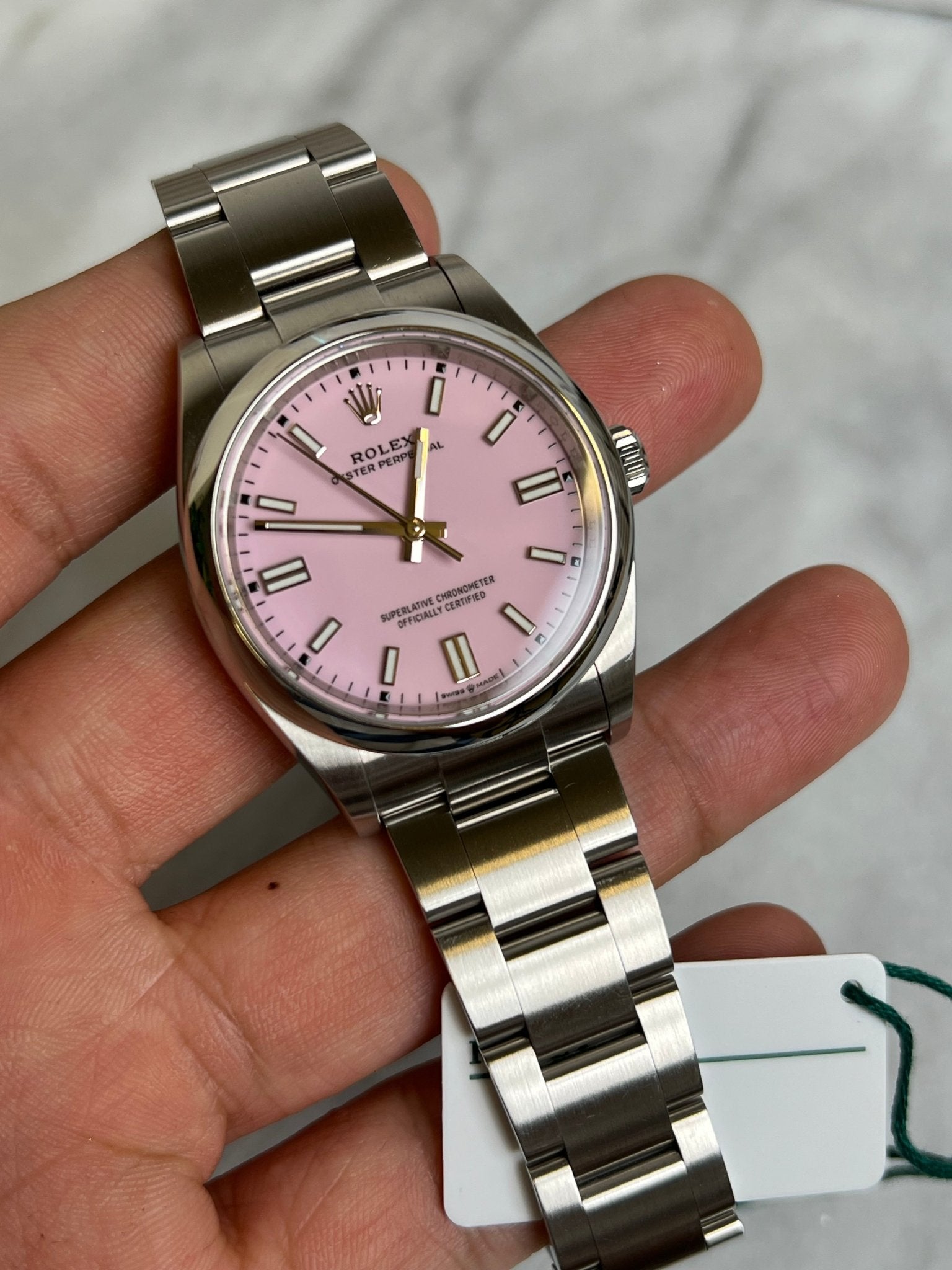 Rolex 2022 126000 Pink OP36 Preowned Complete w/ White Tag 14072