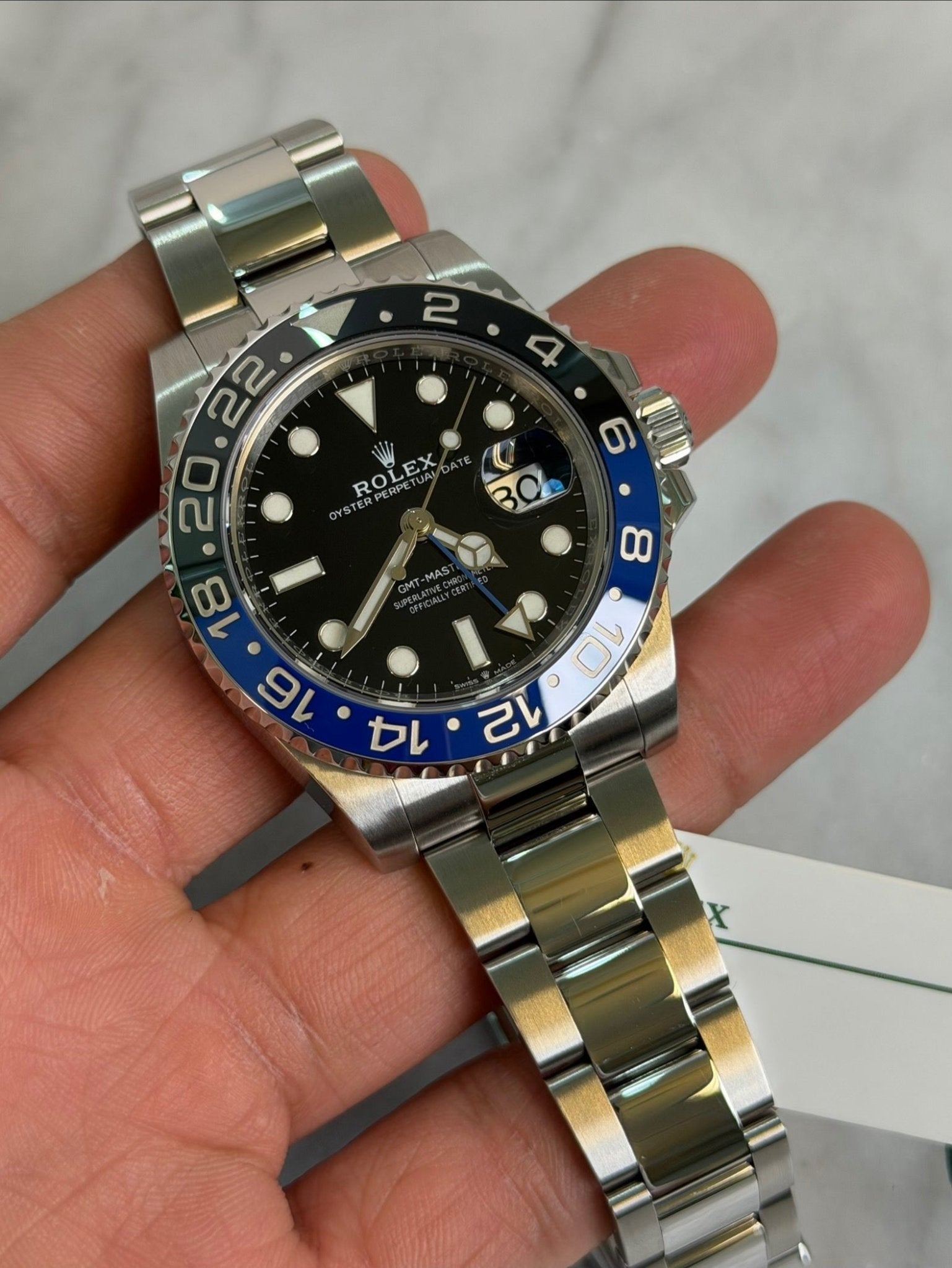 Rolex 2022 126710BLNR Oyster Batman Preowned and Polished Complete w/ White Tag 14784