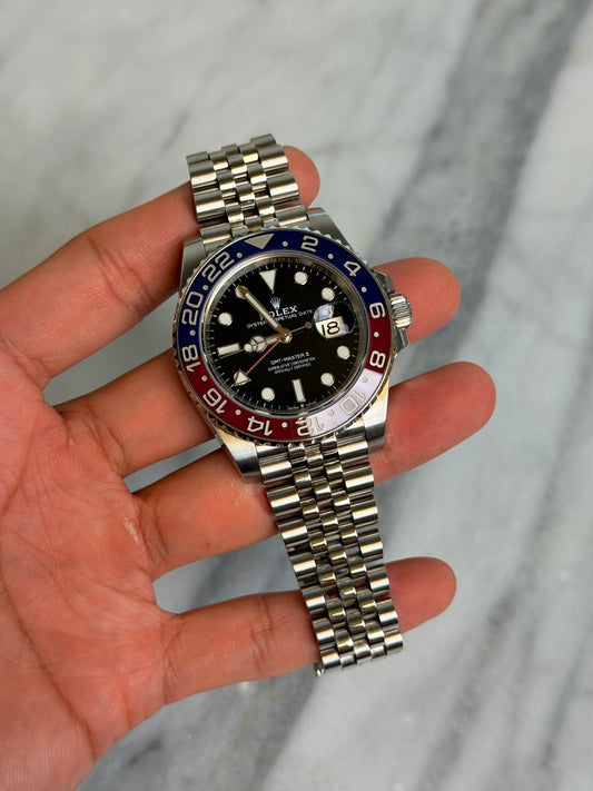 Rolex 2022 126710BLRO Jubilee Pepsi Preowned Complete 14570