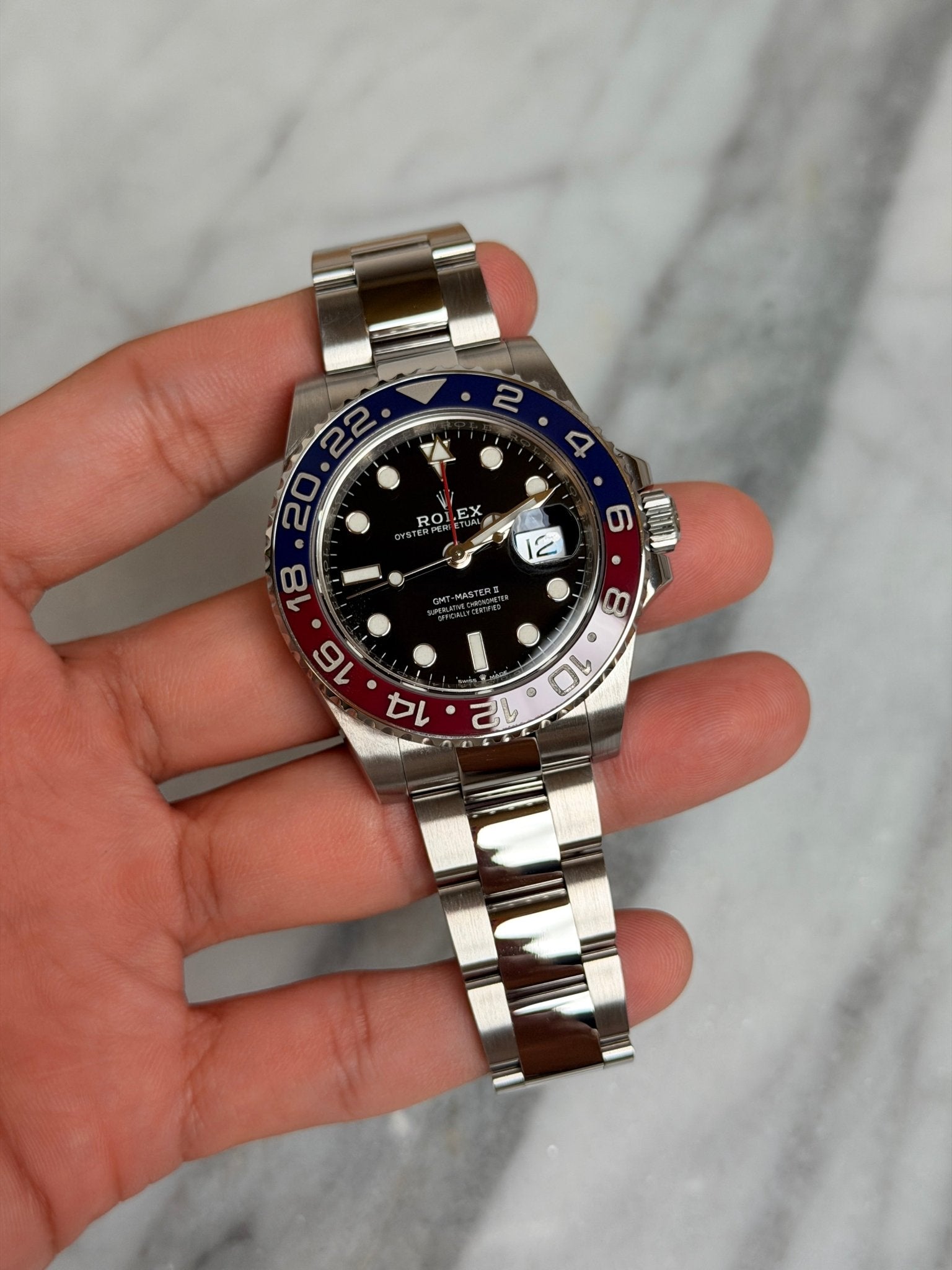 Rolex 2022 126710BLRO Oyster Pepsi Preowned Complete 13834