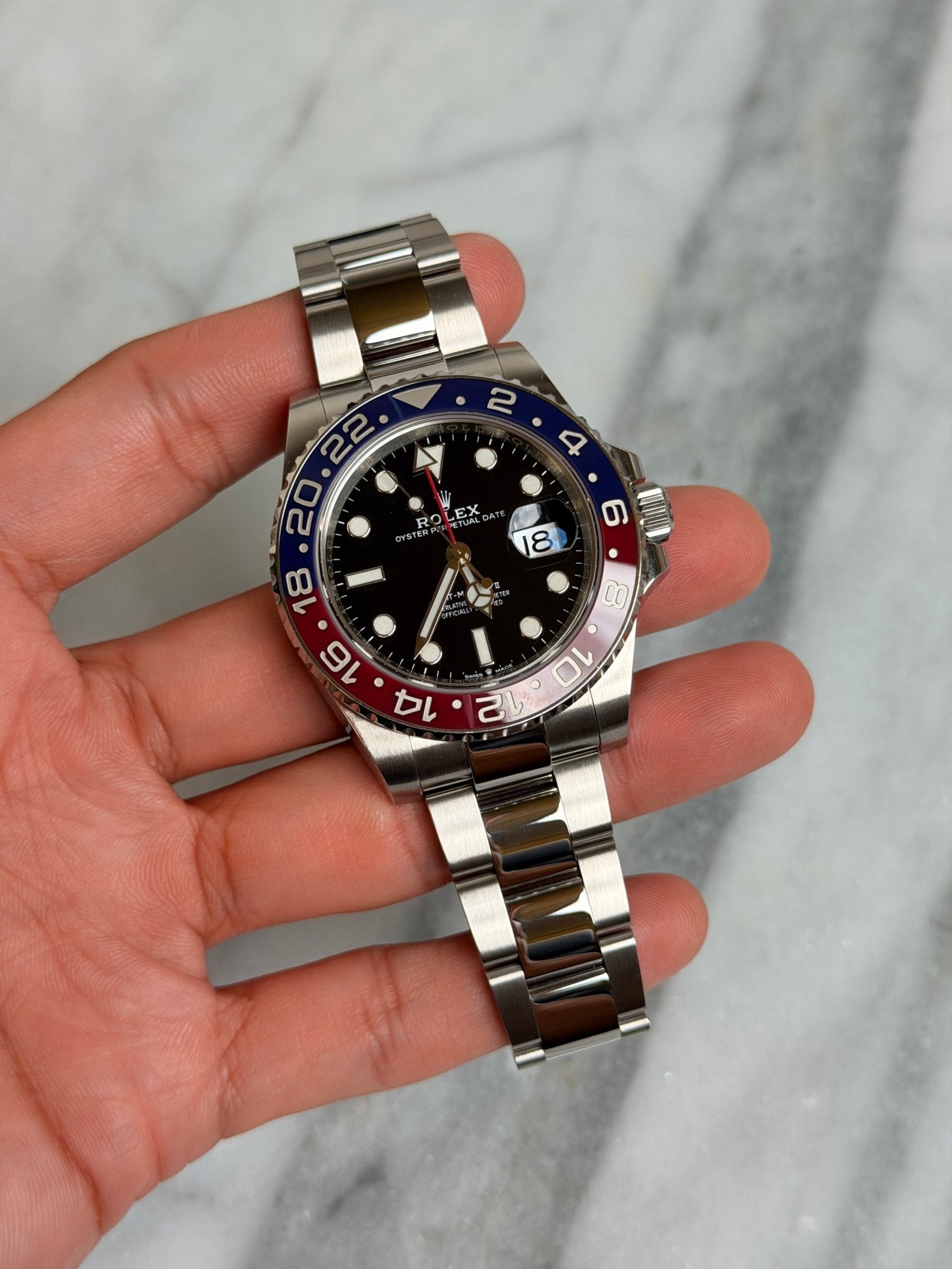 Rolex 2022 126710BLRO Oyster Pepsi Preowned Complete 14206