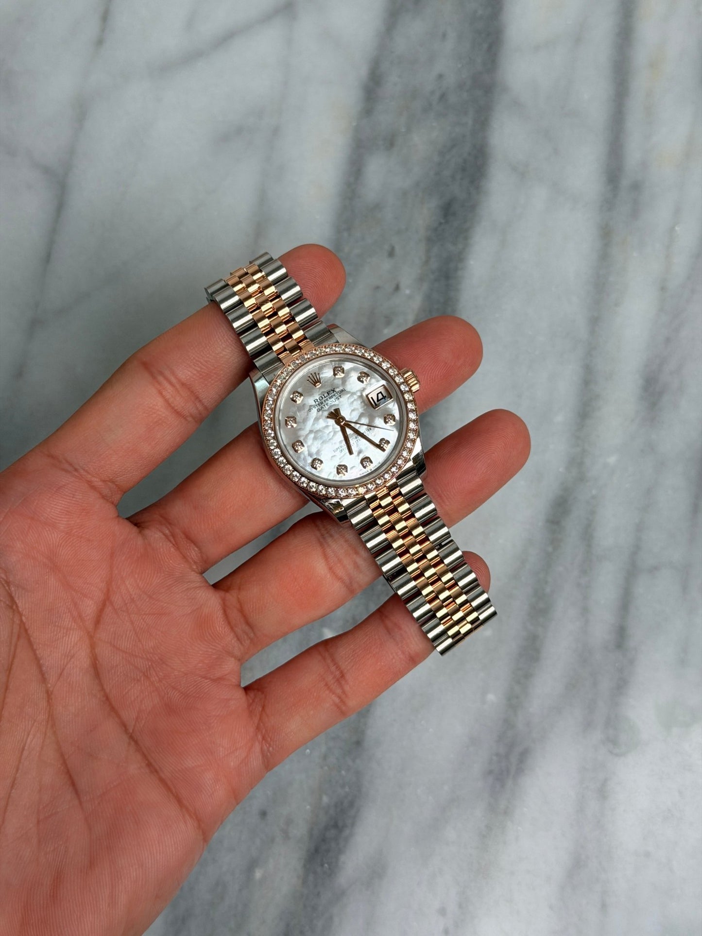 Rolex 2022 278381RBR Jubilee MOP Diamond DJ31 Preowned Complete w/ White Tag 14923