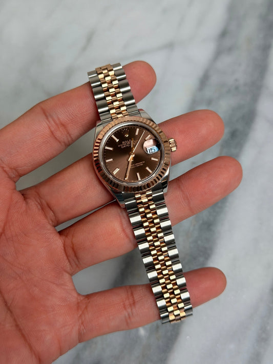 Rolex 2022 279171 Jubilee Choco Index DJ28 Preowned Complete 14001