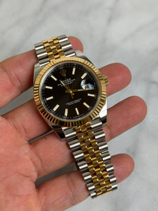 Rolex 2023 126333 Jubilee Black Index Preowned and Polished Complete 14433