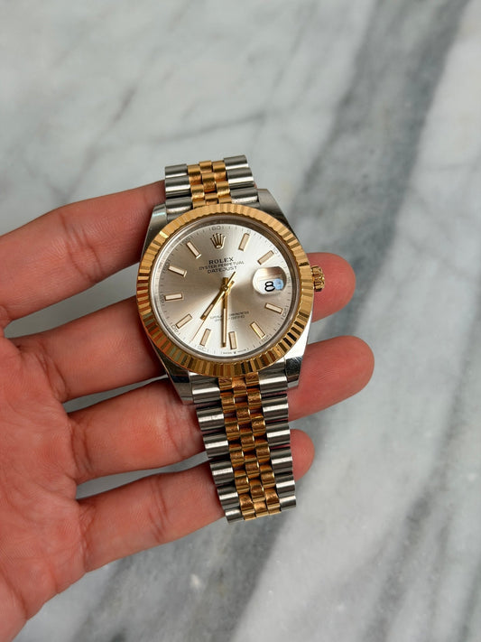 Rolex 2023 126333 Jubilee Silver Index Preowned Complete 14702