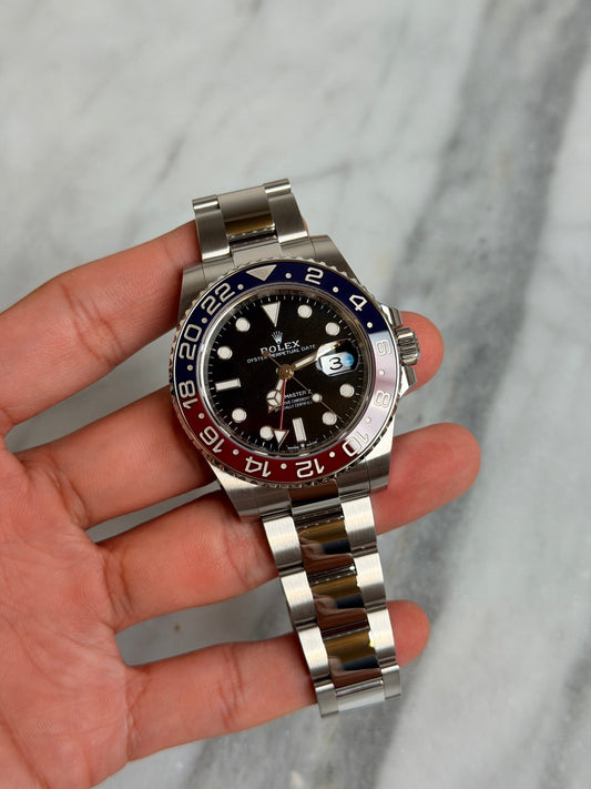 Rolex 2023 126710BLRO Oyster Pepsi Preowned and Polished Complete 14691