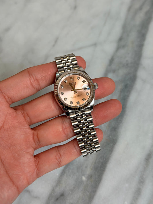 Rolex 2023 278274G Jubilee Pink Diamond DJ31 Preowned Complete 14747