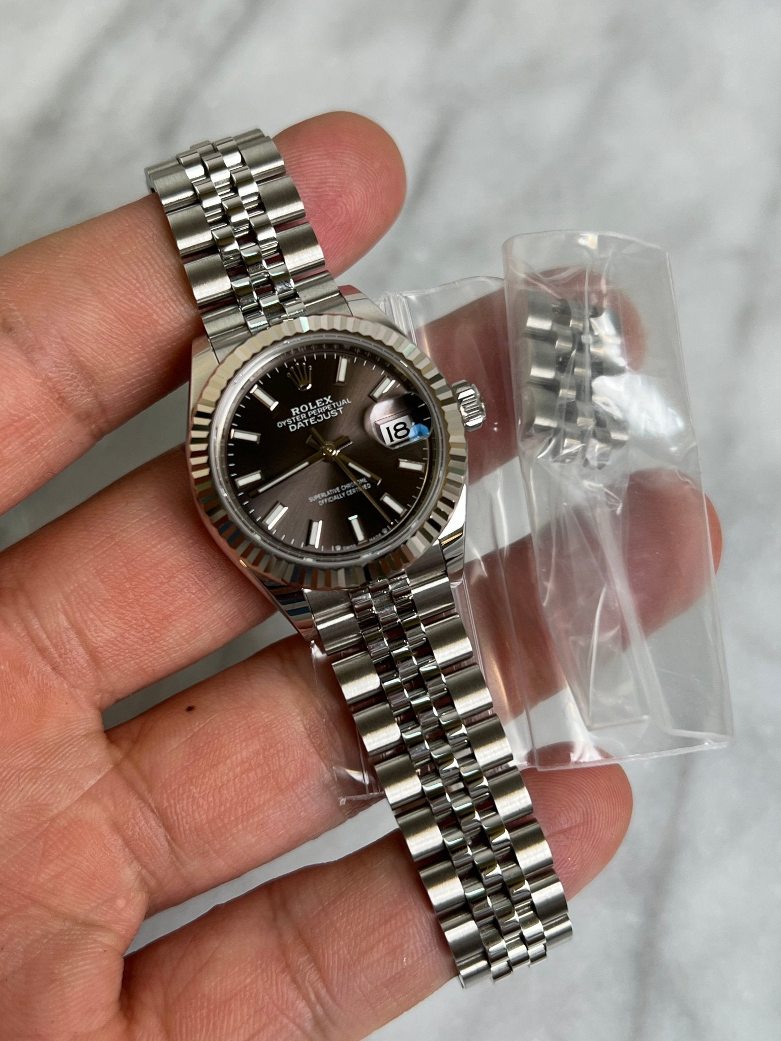 Rolex 2023 279174 Jubilee Grey Index DJ28 Preowned Good Complete 14096
