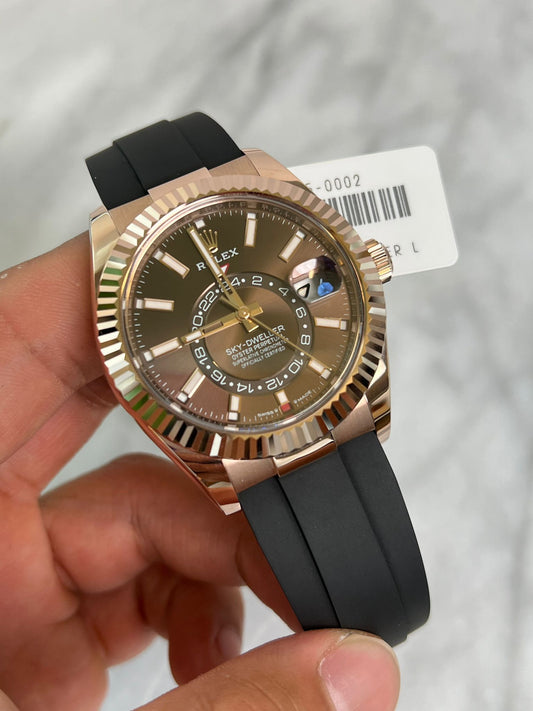 Rolex 2023 336235 Choco Skyflex, EF Straps Like New Complete 11504