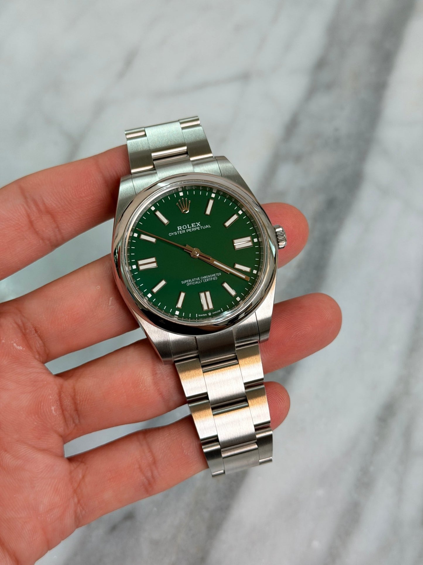 Rolex 2024 124300 Green OP41 New Complete 14260