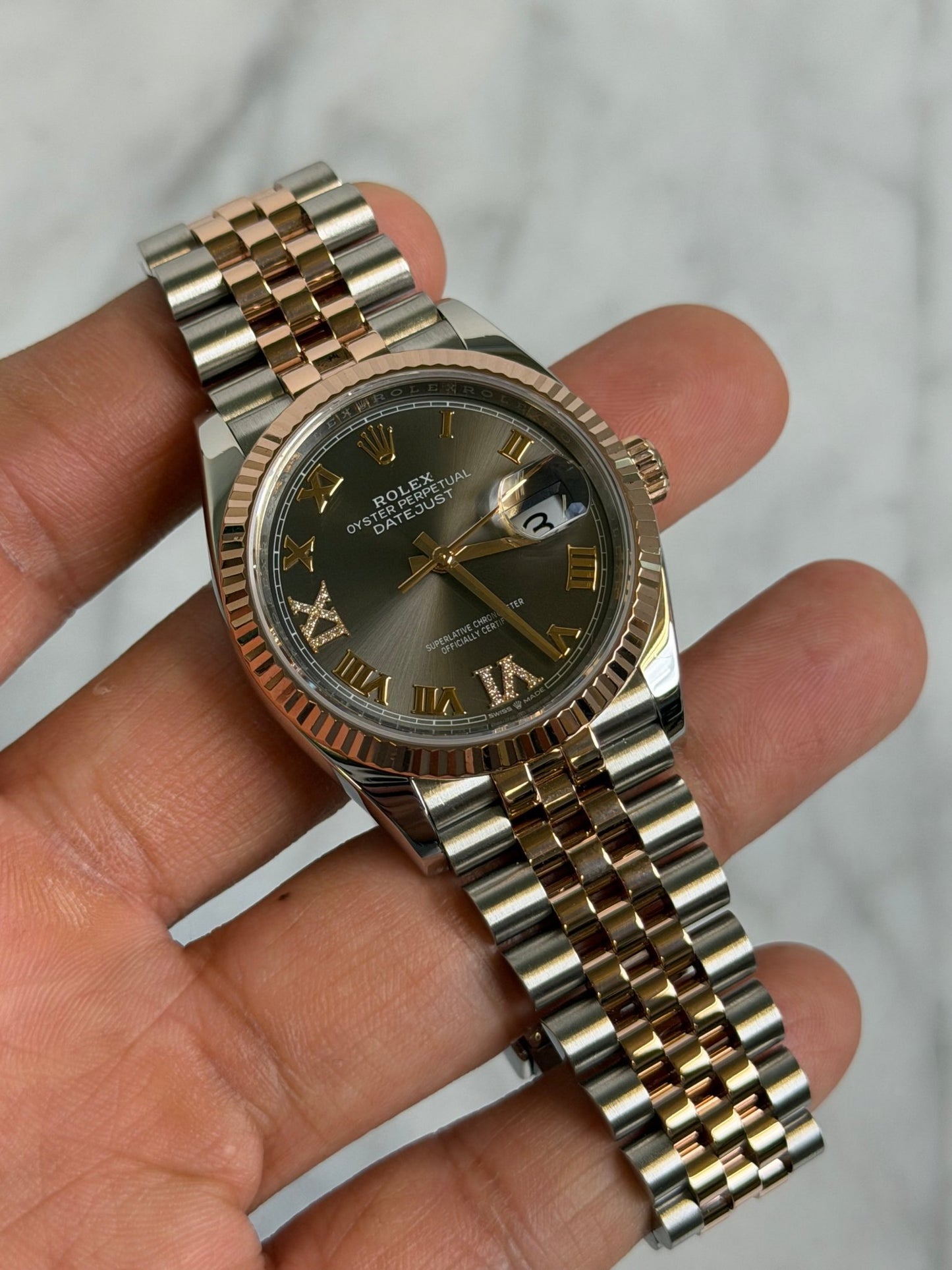 Rolex 2024 126231VI Jubilee Grey VI/IX Diamond DJ36 Preowned Complete 14607